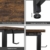 AuAg Computertisch, Schreibtisch, Bürotisch, mit 2 Regalebenen 120cm Arbeitstisch mit Verstellbares Ablagen Vintage Hölzern PC Tisch mit Hake, fürs Büro, Wohnzimmer Industriestil (Rustikales Braun) - 6