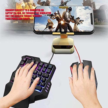 AVIS Gaming Tastatur Maus Set Einhändige Tastatur mit 35 Schlüsseln RBG-LED Hintergrundbeleuchtung Kabelgebundene Gaming Maus für Xbox One, PS4, PS3, Switch, Windows PC, für PUBG LOL CS Gamer - 7