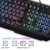 BAKTH Gaming Tastatur und Maus Set, LED Hintergrundbeleuchtung QWERTY US Layout, Regenbogen Farben Beleuchtete USB Wasserdicht Tastatur und Maus mit 3600 DPI für Pro PC Gamer - 7