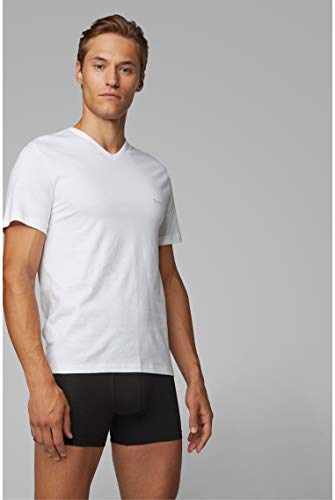 BOSS Herren T-Shirt VN 3P CO Dreier-Pack T-Shirts aus Baumwolle mit V-Ausschnitt - 3