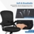 COMHOMA Bürostuhl Schreibtischstuhl Ergonomischer Drehstuhl Chefsessel Netz Stuhl Black - 3