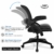 COMHOMA Bürostuhl Schreibtischstuhl Ergonomischer Drehstuhl Chefsessel Netz Stuhl Black - 7