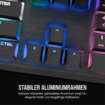 Corsair K60 RGB PRO Mechanische Gaming-Tastatur (CHERRY VIOLA Tastenschalter: Leichtgängig und Schnell, Robuster Aluminium-Rahmen, Anpassbare RGB-Beleuchtung), Schwarz - 5