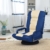 COSTWAY Bodenstuhl 360° drehbar, Bodensessel mit 6-Fach Verstellbarer Rückenlehne, Game Sessel gepolstert, Bodensofa Meditationsstuhl bis 140kg belastbar, Lazy Sofa (Blau und weiß) - 3