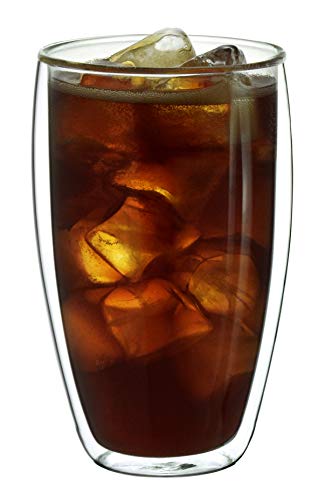 Creano doppelwandiges Thermoglas 250ml „DG-SH“, großes Doppelwandglas aus Borosilikatglas, doppelwandige Kaffeegläser, Teegläser, Latte Gläser 6er Set - 5