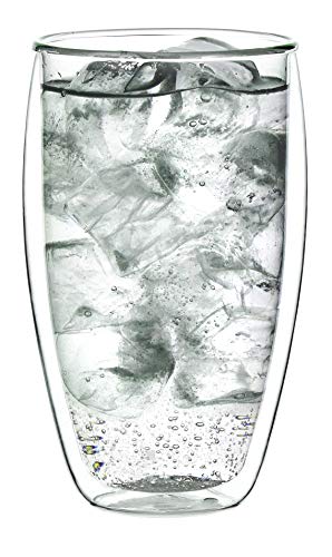 Creano doppelwandiges Thermoglas 250ml „DG-SH“, großes Doppelwandglas aus Borosilikatglas, doppelwandige Kaffeegläser, Teegläser, Latte Gläser 6er Set - 9