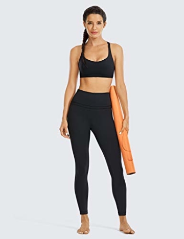 CRZ YOGA Damen Sports Yoga Leggings Sporthose mit Hoher Taille-Nackte Empfindung -63cm Schwarz 34 - 6