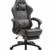 Dowinx Gaming Stuhl Bürostuhl Ergonomischer PC-Stuhl mit Massage Lendenwirbelstütze, Vorteil Stil PU Leder Hohe Rückenlehne Verstellbarer Drehsessel mit Fußstütze (Grau) - 1