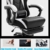 Dowinx Gaming Stuhl Ergonomischer Büro Lehnstuhl für PC mit Massage Lordosenstütze, Racing Stil Sessel PU-Leder-E-Sport-Gamer Stühle mit Ausziehbarem Fußraste (schwarz&weiß) - 4