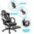 Dowinx Gaming Stuhl Ergonomischer Büro Lehnstuhl für PC mit Massage Lordosenstütze, Racing Stil Sessel PU-Leder-E-Sport-Gamer Stühle mit Ausziehbarem Fußraste (schwarz&weiß) - 6