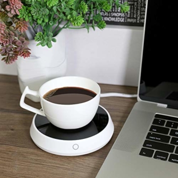 Dyna-Living USB kaffeetassenwärmer,Tassenwärmer USB,Drinks Cup Warmer,Elektrische Tassenwärmer,Elektrischer Kaffee Becher Wärmer,55 ° konstante Temperatur Kaffeetassenwärmer für Tee/Milch/Kaffee. - 3