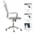 eclife Ergonomischer Bürostuhl, Chefsessel Schreibtischstuhl drehstuhl mit Höhenverstellbare Armlehne, hoher Rückenlehne, Neigungsfunktion, Lordosenstütze, Chrome-Rädern (Grau) - 6