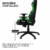 ELITE Racing Gaming Stuhl MG-200 - Bürostuhl – Kunstleder - Ergonomisch - Racer – Drehstuhl – Chair – Chefsessel – Schreibtischstuhl (Schwarz/Grün) - 7