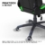 ELITE Racing Gaming Stuhl MG-200 - Bürostuhl – Kunstleder - Ergonomisch - Racer – Drehstuhl – Chair – Chefsessel – Schreibtischstuhl (Schwarz/Grün) - 8