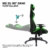 ELITE Racing Gaming Stuhl MG-200 - Bürostuhl – Kunstleder - Ergonomisch - Racer – Drehstuhl – Chair – Chefsessel – Schreibtischstuhl (Schwarz/Grün) - 9