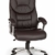 FineBuy Bürostuhl Mady Kunstleder Braun ergonomisch mit Kopfstütze | Design Chefsessel Schreibtischstuhl mit Wippfunktion | Drehstuhl hohe Rücken-Lehne X-XL 120 kg - 2