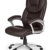 FineBuy Bürostuhl Mady Kunstleder Braun ergonomisch mit Kopfstütze | Design Chefsessel Schreibtischstuhl mit Wippfunktion | Drehstuhl hohe Rücken-Lehne X-XL 120 kg - 7