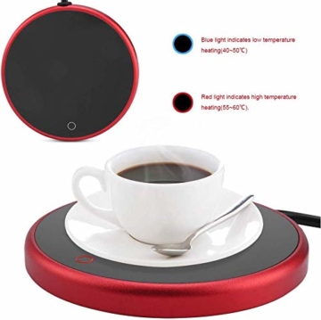 FTVOGUE Elektrische Tassenwärmer Pad Desktop Tee Kaffee Milch Becher Heizung Coaster Tray 220-240V(01) - 3
