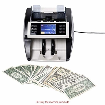 HEMFV Banknotenzähler, Hohe Variable Speed ​​Geldzählmaschinen, mit UV, MG, IR Gefälschte Bill Detector & Frontlader Funktion for Euro/USD/GBP/AUD/JPY/KRW - 2