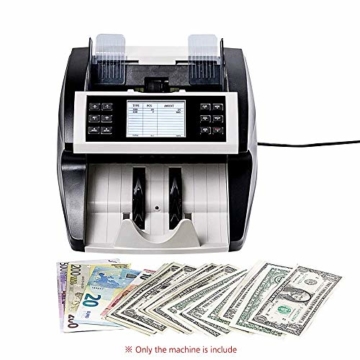 HEMFV Banknotenzähler, Hohe Variable Speed ​​Geldzählmaschinen, mit UV, MG, IR Gefälschte Bill Detector & Frontlader Funktion for Euro/USD/GBP/AUD/JPY/KRW - 4