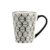 H&H Vhera 6er Set Becher Mug, Stoneware, 350 ml, Schwarz/Weiß - 2