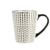 H&H Vhera 6er Set Becher Mug, Stoneware, 350 ml, Schwarz/Weiß - 6