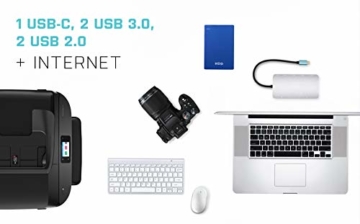 i-tec USB-C 3X Full HD Metall Nano Docking Station - 2X DisplayPort 1x HDMI 1x GLAN 1x USB-C 2X USB 3.1 2X USB 2.0 1x Audio mit Power Delivery 100W - 6