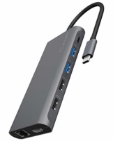 ICY BOX USB-C Dock mit 2 HDMI, 1 DisplayPort 1.4, 100W Power Delivery, 4X USB, Kartenleser, LAN, USB 3.1 Gen2 - 1