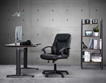 IntimaTe WM Heart Chefsessel, Bürostuhl, Höhenverstellbarer Drehstuhl ergonomisches Design, Schreibtischstuhl 120kg Belastbarkeit, Schwarz - 2