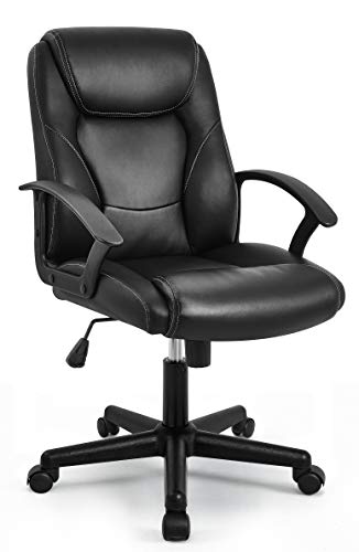 IntimaTe WM Heart Chefsessel, Bürostuhl, Höhenverstellbarer Drehstuhl ergonomisches Design, Schreibtischstuhl 120kg Belastbarkeit, Schwarz - 1