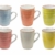 Kaffeetasse 250 ml aus Porzellan in bunten Farben - 6er Set - Kaffeebecher Tasse Becher - 1