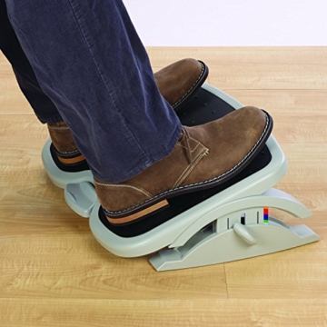 Kensington ergonomische Fußstütze SoleMate Plus für eine verbesserte Körperhaltung, Minderung chronischer Rückenschmerzen und orthopädische Entlastung, schwarz/Grau, 56146 - 5