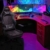 Kirogi Gaming Stuhl Ergonomischer Bürostuhl, Gamer PC Stuhl mit Lendenwirbelstütze, 160kg Verstellbarer Gaming Sessel für Erwachsene, großer und hoher schreibtischstuhl Kohlefaser Leder.Schwarz-BS - 5