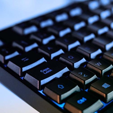 KLIM Chroma Wireless Gaming Tastatur Kabellos QWERTZ DEUTSCH + Langlebig, Ergonomisch, Wasserdicht, Leise + RGB Kabellose Tastatur Gaming für PC PS4 Mac + Neue 2020 Version + Schwarz - 3