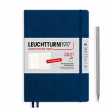 LEUCHTTURM1917 Wochenkalender & Notizbuch 2021 Softcover Medium (A5), 12 Monate, Marine, Deutsch - 1