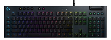 Logitech G815 mechanische Gaming-Tastatur, Clicky GL-Tasten-Switch mit flachem Profil, LIGHTSYNC RGB, Ultraschlankes Design, 5 Programmierbare G-Tasten, USB-Durchschleife, Multimedia-Bedienelemente - 1