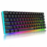 Mechanische Tastatur Gaming RGB Beleuchtung Blau Schalter 82 Taste, AJAZZ AK33 QWERTY Kabelgebundene Tastatur Hintergrundbeleuchtung Edition Mechanische Gaming Mini Tastatur-Schwar - 1