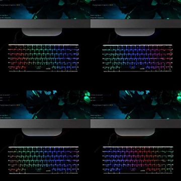 Mechanische Tastatur Gaming RGB Beleuchtung Blau Schalter 82 Taste, AJAZZ AK33 QWERTY Kabelgebundene Tastatur Hintergrundbeleuchtung Edition Mechanische Gaming Mini Tastatur-Schwar - 7