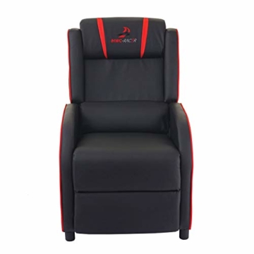 Mendler Fernsehsessel HWC-D68, HWC-Racer Relaxsessel TV-Sessel Gaming-Sessel, Kunstleder ~ schwarz/rot - 5