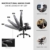 MFAVOUR Ergonomischer Gaming Stuhl für den Schreibtisch, Rückenlehne , verstellbare Armlehnen, bequeme integrierte Kopfstütze, geräuscharme Räder, 360°-drehbar, Stil für Gaming, 150 kg, grau-rot - 4