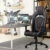MFAVOUR Ergonomischer Gaming Stuhl für den Schreibtisch, Rückenlehne , verstellbare Armlehnen, bequeme integrierte Kopfstütze, geräuscharme Räder, 360°-drehbar, Stil für Gaming, 150 kg, grau-rot - 7