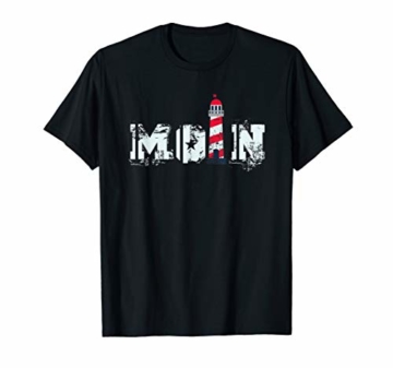Moin Moin Leuchtturm Geschenk Norden Meer Urlaub T-Shirt - 1