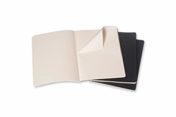 Moleskine Cahier Journal (3er Set Notizbücher mit weißen Seiten, Hardcover, Extra großes Format 19 x 25 cm, 120 Seiten) schwarz - 2