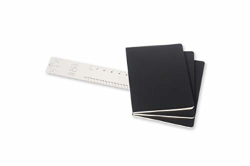 Moleskine Cahier Journal (3er Set Notizbücher mit weißen Seiten, Hardcover, Extra großes Format 19 x 25 cm, 120 Seiten) schwarz - 4