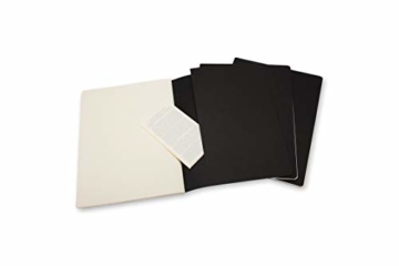 Moleskine Cahier Journal (3er Set Notizbücher mit weißen Seiten, Hardcover, Extra großes Format 19 x 25 cm, 120 Seiten) schwarz - 6