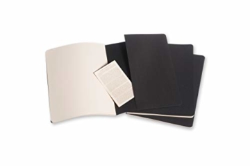 Moleskine Cahier Journal (3er Set Notizbücher mit weißen Seiten, Hardcover, Extra großes Format 19 x 25 cm, 120 Seiten) schwarz - 7