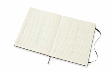 Moleskine Monatskalender 2021, 12 Monate Monatskalender, Notizbuch mit festem Einband, Format XL 19 x 25 cm, Farbe schwarz, 128 Seiten - 6