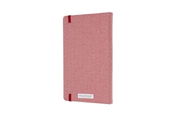 Moleskine Notizbuch Blend Kollektion (Liniertes Notizbuch mit Stoff Hardcover und elastischem Verschluss, Großformat 13 x 21 cm) 240 Seiten, rot - 5