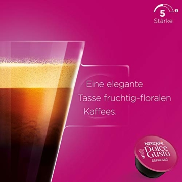 NESCAFÉ Dolce Gusto Espresso | 48 Kaffeekapseln | 100% edle Arabica Bohnen | Charaktervoller Espresso | Fruchtige Granatapfelnote | Samtige Crema | Aromaversiegelte Kapseln | 3er Pack (3 x 16 Kapseln) - 4
