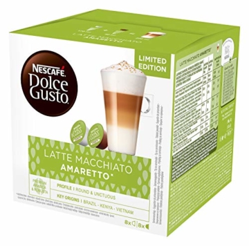 NESCAFÉ Dolce Gusto Latte Macchiato Amaretto, 48 Kapseln, 24 Getränke, 3er Pack (3 x 16 Kapseln) - 4